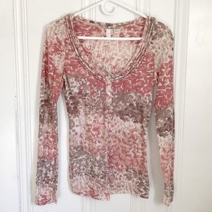 Anthropologie Eloise Watercolor Henley M